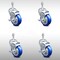 Service Caster 4 Inch SS Blue Polyurethane Swivel 10mm Threaded Stem Caster Set Brake SCC SCC-SSTS20S414-PPUB-BLUE-TLB-M1015-4 - alternate 1